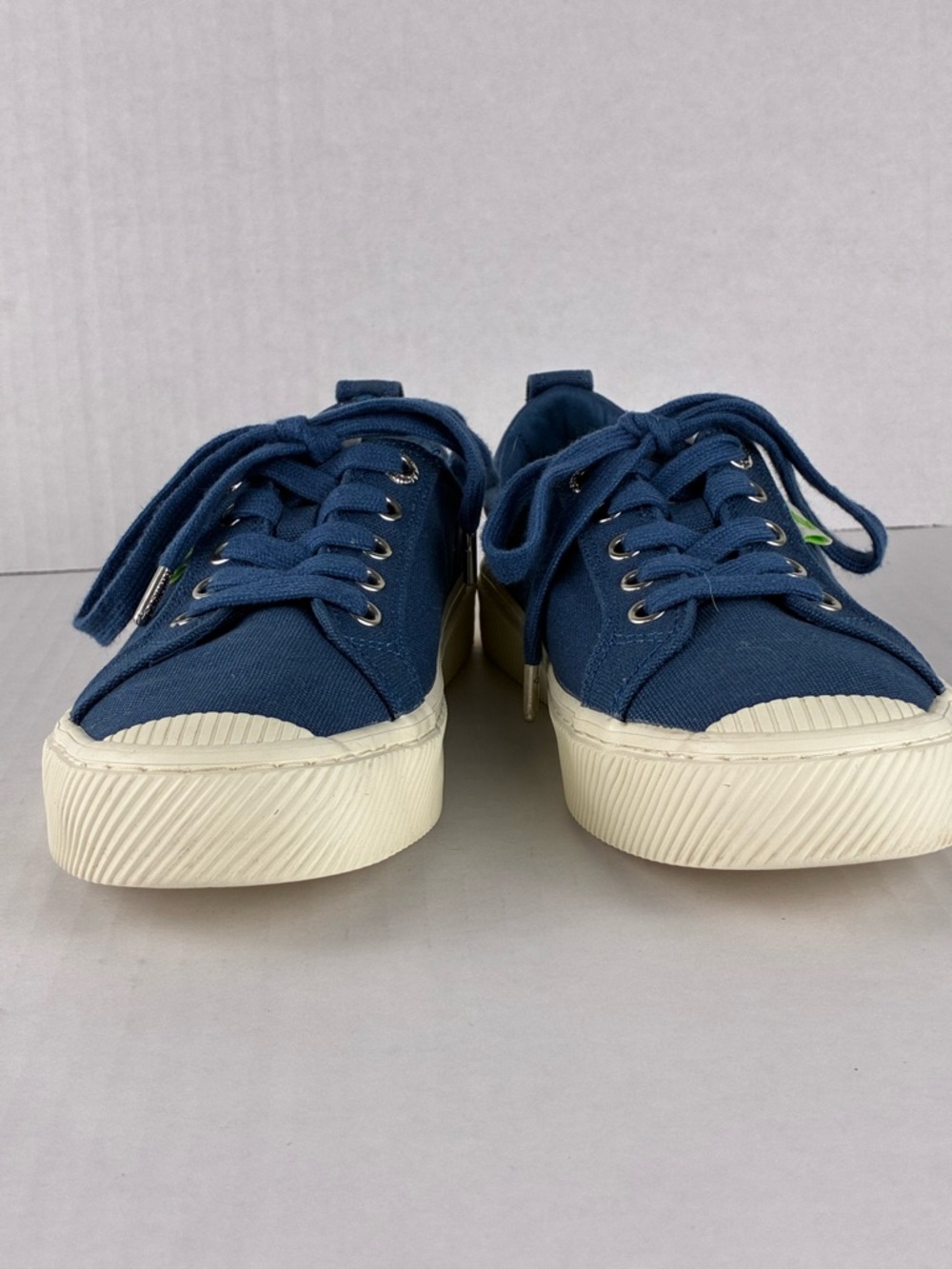 Cariuma‎ Blue Canvas Sneakers Size 7.5 | Casual Lace-Up Eco Shoes - Picture 4 of 9